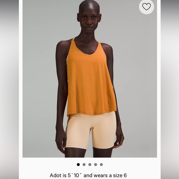 Lululemon Modal-Silk Yoga Tank Top Sz 2 Bronze Green 31 - Picture 4 of 6